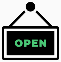 A store open sign